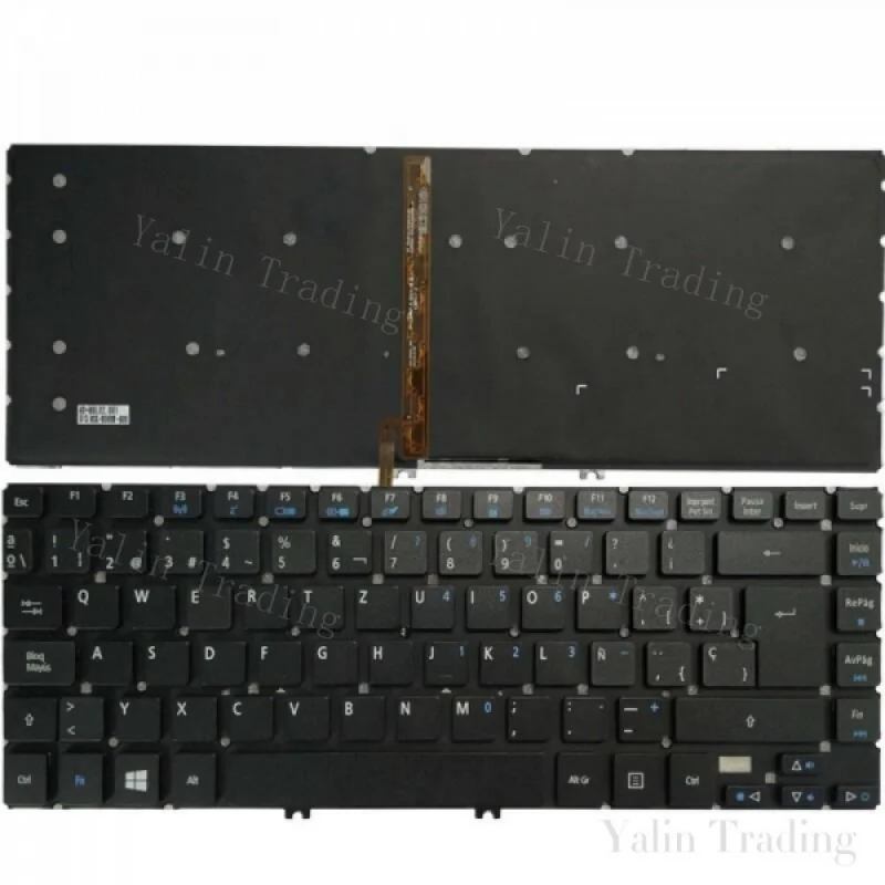 Teclado para ordenador portátil SS + español latino, Teclado para Acer Aspire R7-571 R7-571G R7-572 R7-572G, Original, estrictamente probado, certificado, compatible