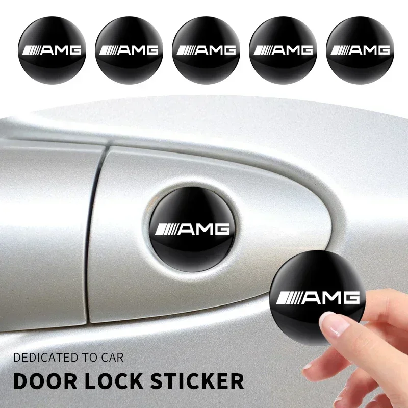 

2/5/10Pcs Car Door Lock Keyhole Stickers Anti-blocking For Mercedes Benz A B C S Class AMG GLA CLA GLC W176 W221 W204 W205