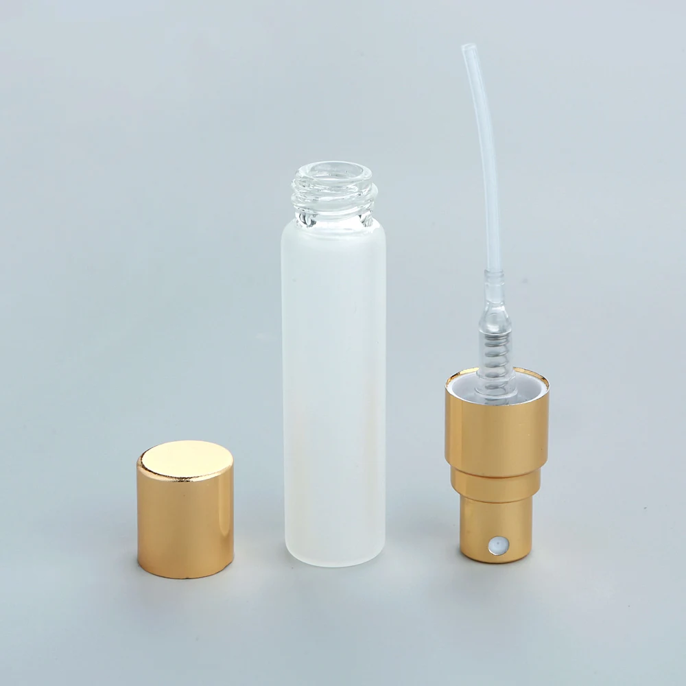 5 ml 100 Stück mattierte Mini-Parfümflaschen, Sprühflaschen, Parfum-Zerstäuber, tragbarer Reise-Kosmetikbehälter – Detail 7