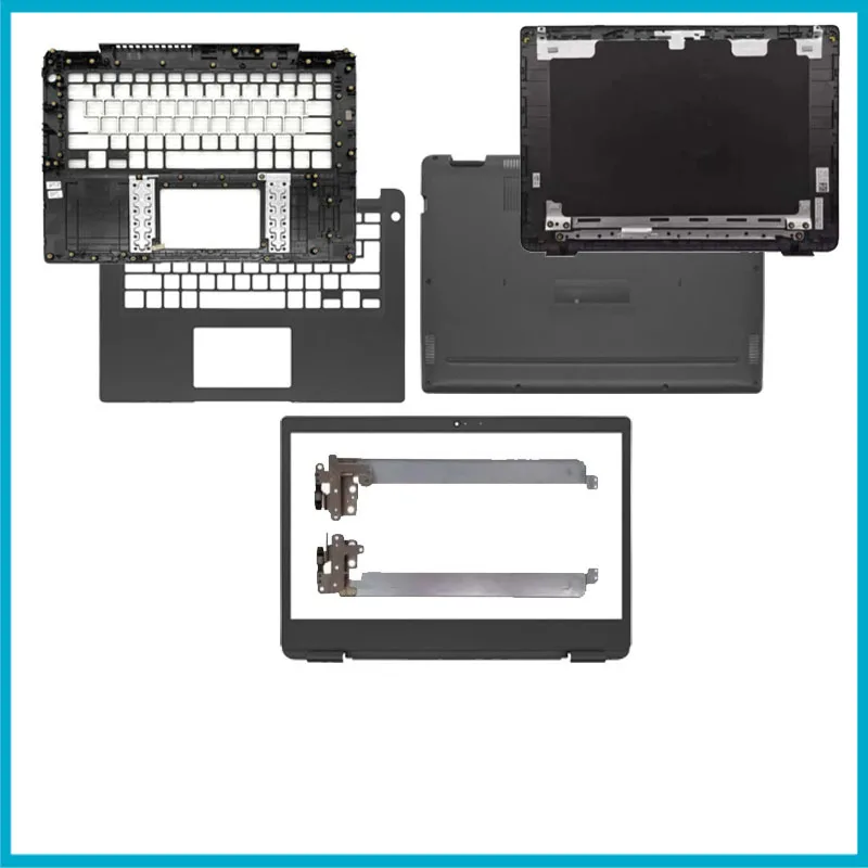 LCD Screen Back Cover Front Bezel Palmrest Lower Bottom Case Hinges 0H02YK 0NFPP9 Black   For Latitude 3400 E3400