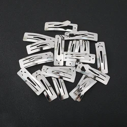 10/20/40pcs 5cm Silvery Y2K HairClip BB Hair Clips for Girls Metal Snap Clip Hairpins Barrettes Hair Accessories