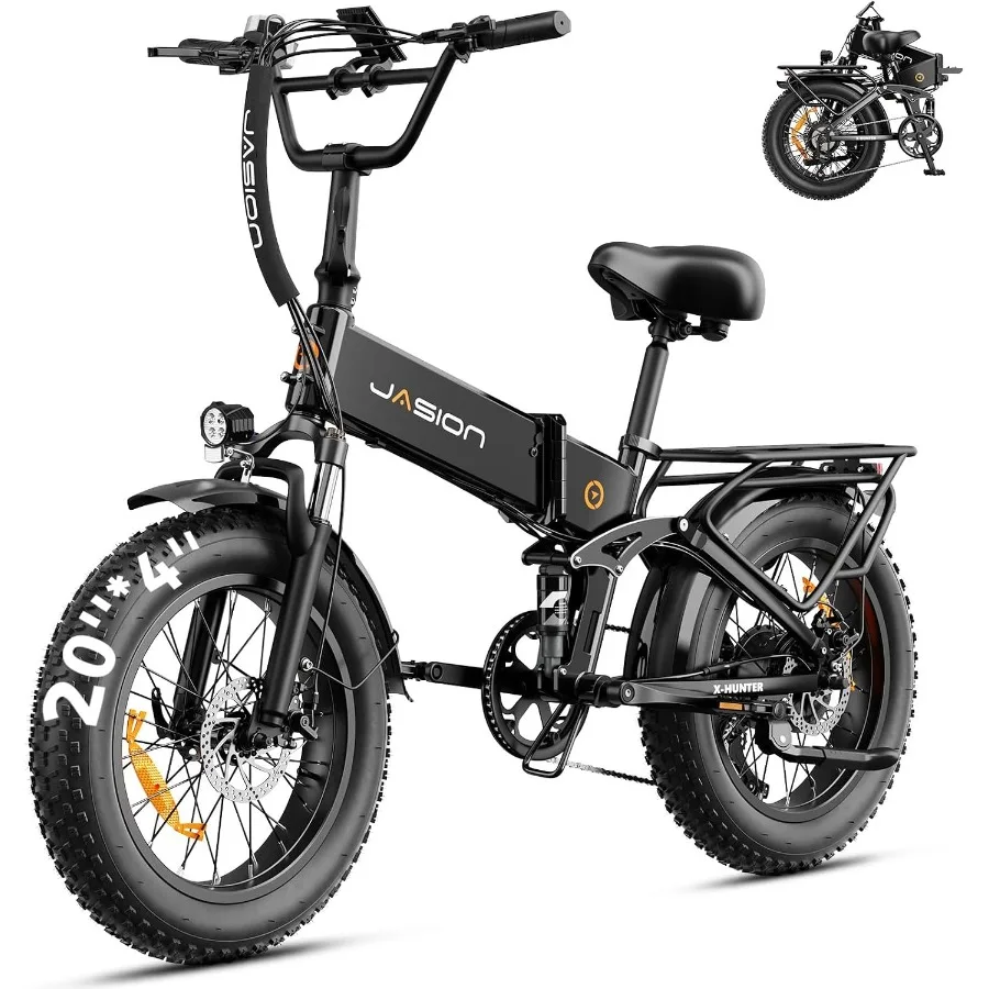 X-Hunter/ST/PRO Electric Bike for Adults, 1800W/1400W Peak 20''Fat Tire Foldable Ebike, Folding E Bike Up to 80/70 Miles Range,
