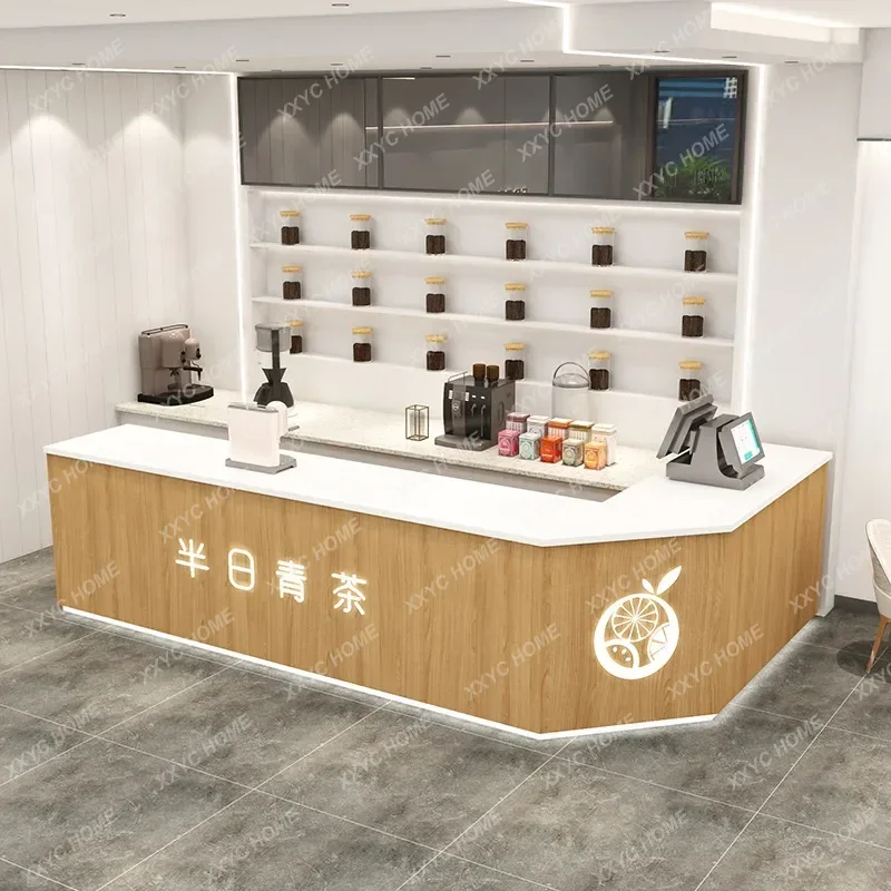 XX  Beauty Salon Simple Front Desk Small Drinking Shop Bar Table Beauty Salon Checkout Page Company Reception Counter