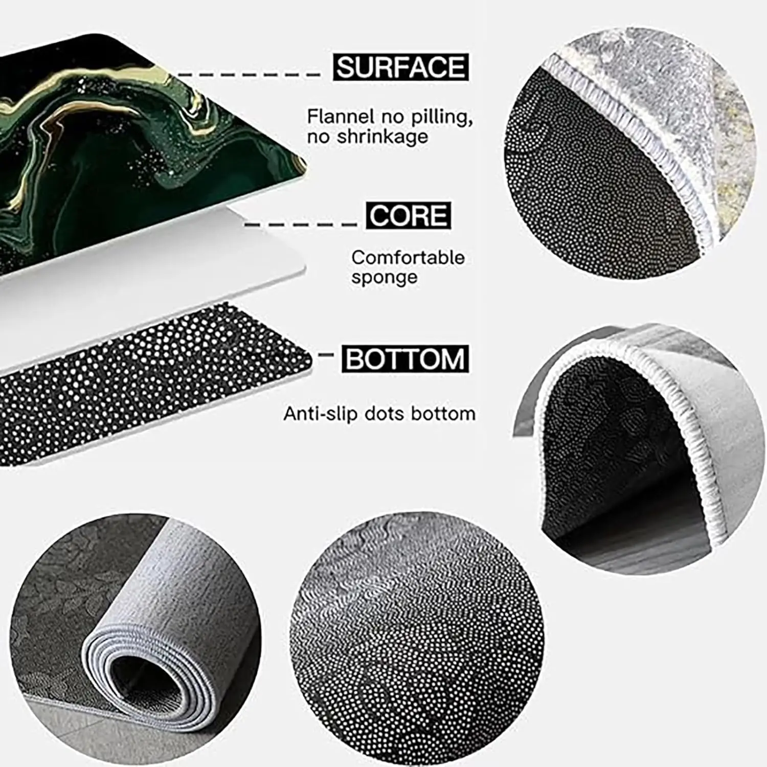 VIKAMA خمر الفيل طباعة السجاد الحمام المطبخ حصيرة عدم الانزلاق الداخلية سجادة باب غرفة نوم شرفة مدخل السجاد #5