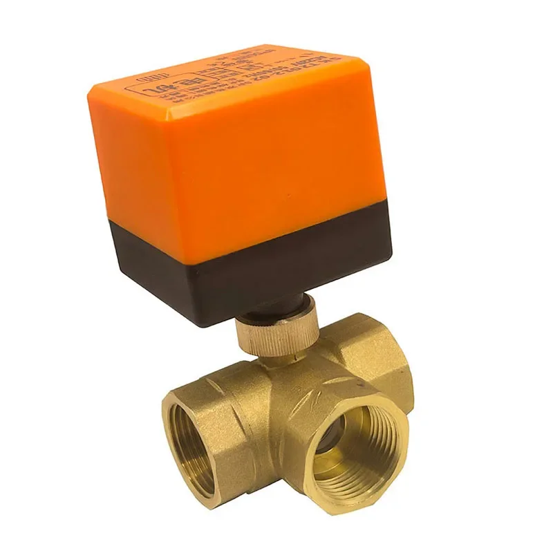 

1/2'' 3/4'' 1'' 1-1/4'' 3 Way Motorized Ball Valve 3-Wire 2 Control T Type Electric Ball Valves For Water Gas Liquid