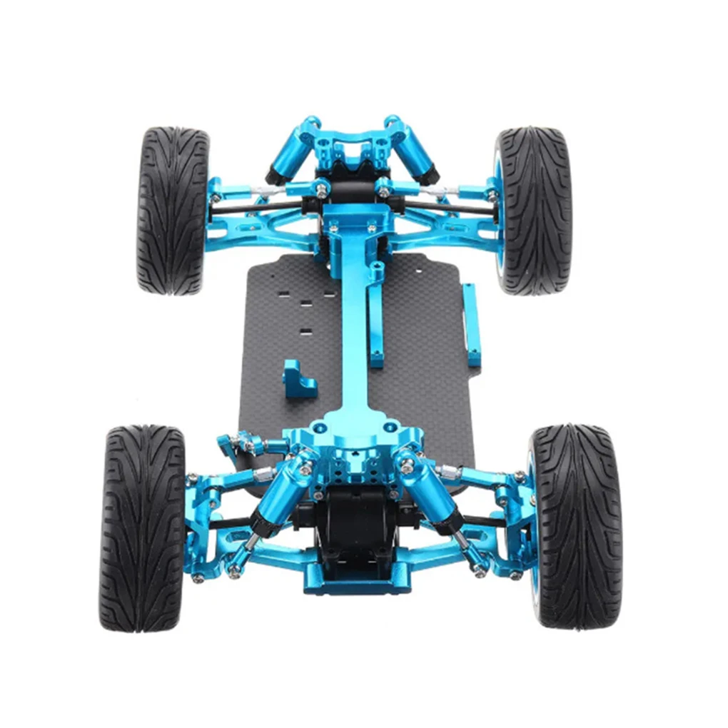 Metal Remote Control Car Metal Chassis Assembled Frame For 1/18 Wltoys A949 RC Vehicle Models blue