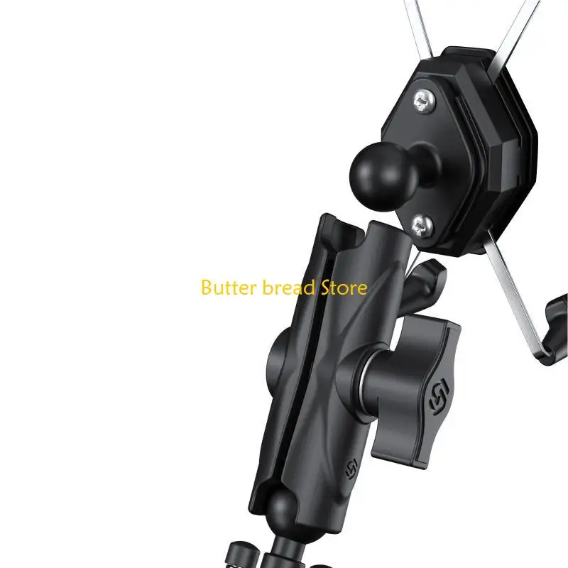 W89C X-Shape Motorcycle Handlebar Phone Stand Cellphone Mount Rustproof Anti Shedding