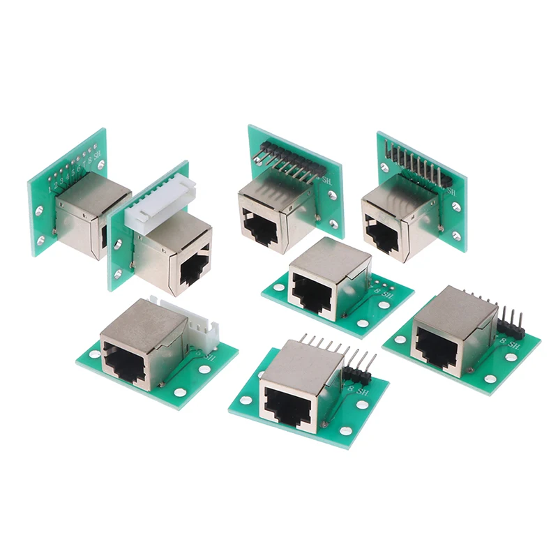 1Pcs RJ45 Adapter Boord Om XH2.54 Modulaire Ethernet Connector Adapter Network Interface + Breakout Board + Pin Header