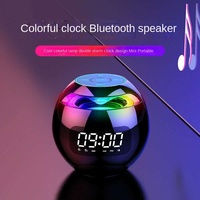 Clock Colorful Bluetooth Speaker TWS Wireless Sound Box Mini Portable Household Desktop PC for Iphone Xiaomi