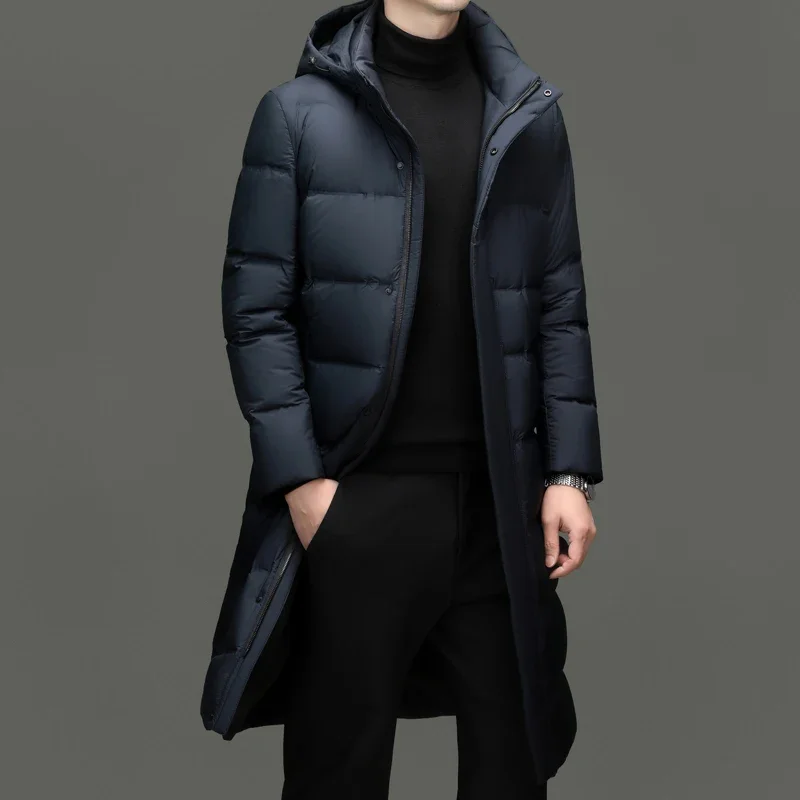 Long Down Jacket Man Puffer Jacket Luxury Down Padding Male Winter Brand Men\'s Padded Jacket Casual Warm Man Winter Coat