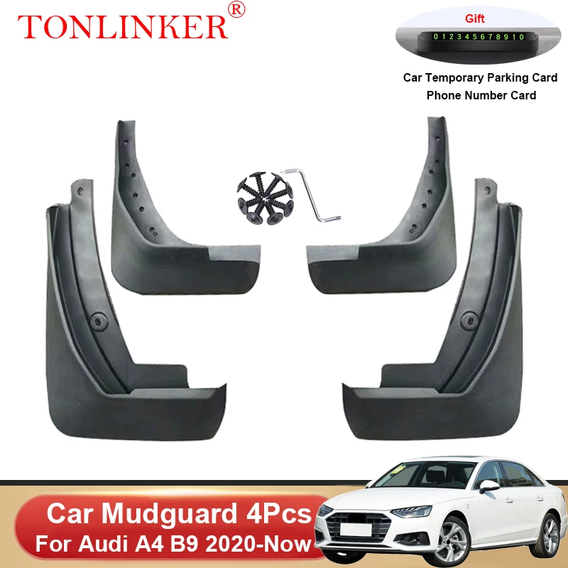 

TONLINKER Car Mudguard For New Audi A4 B9 Sedan 2020 2021 2022- Mudguards Splash Guards Fender Mudflaps 4pcs Accessories