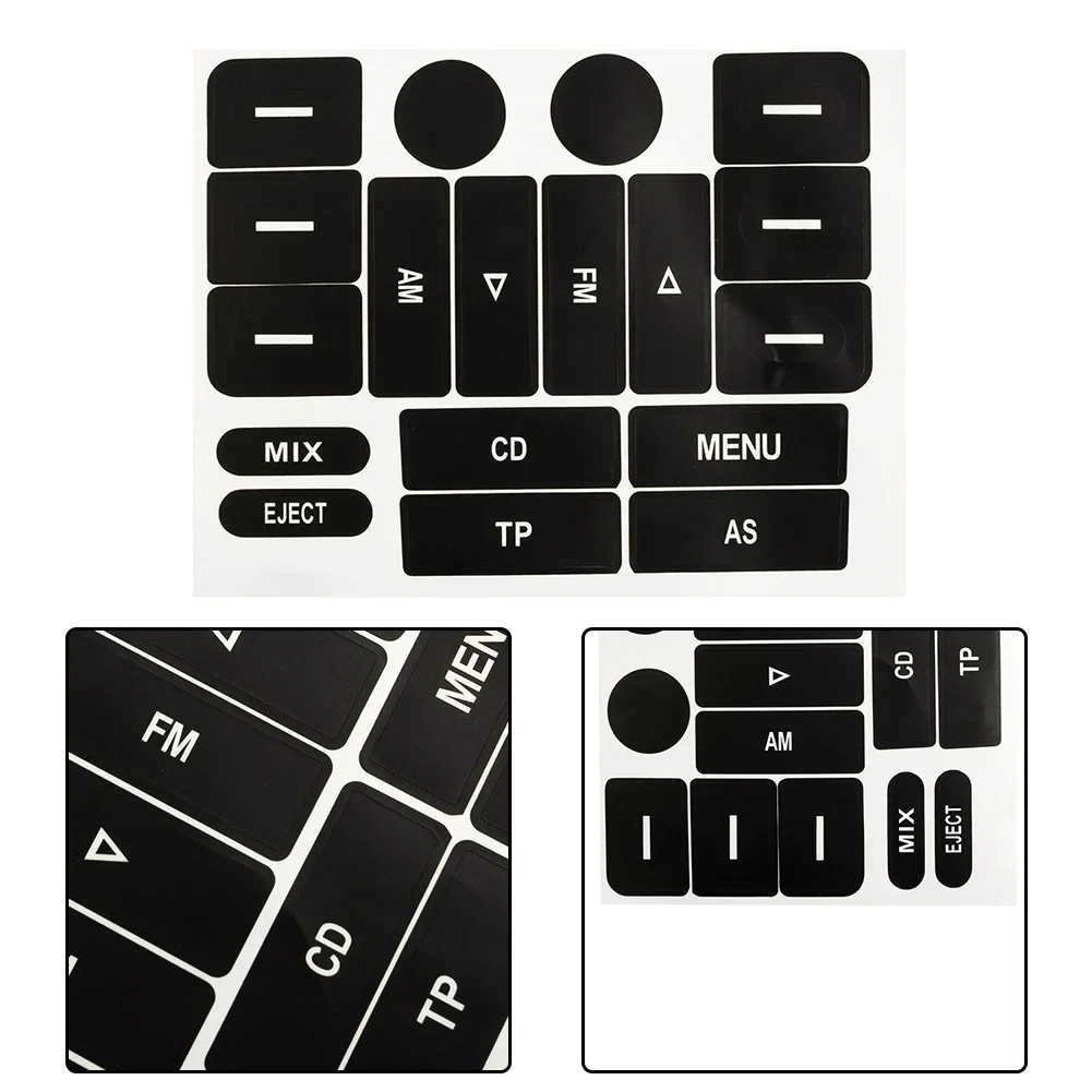 Car Radio Button Repair Sticker For Golf MK5 For Passat Radio Knobs Repair Sticker Worn Button Air Conditioning Panel Button Rep