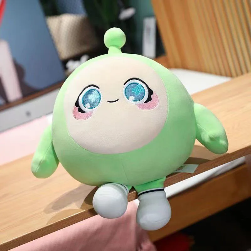 

Cute Green Egg Party Plush Toy Soft Stuffed Doll Comfortable Cartoon Pillow Plushie for Kids Birthday Gifts Dopamine Home Decor
