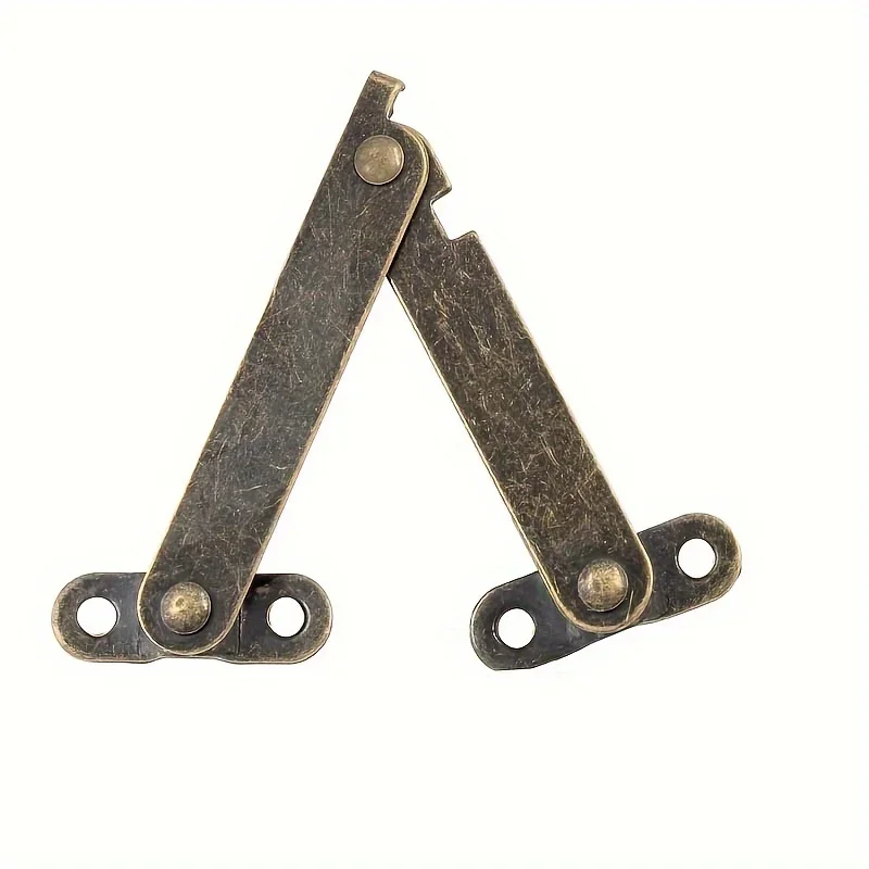 10pcs Lid Support Hinges Remain Antique Bronzes Iron Decor Hinge Box Furniture Hardware Cabinet Door Kitchen Furniture Hardware