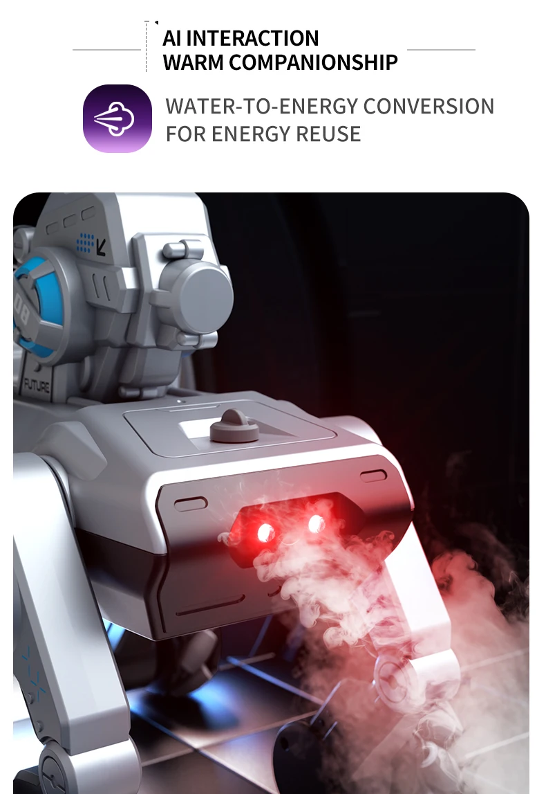 Inteligentny pies robot sterowany pilotem 2.4G, pies robot z funkcją śpiewania, tańczenia, trybem śledzenia, oświetleniem LED, pies RC chodzący.