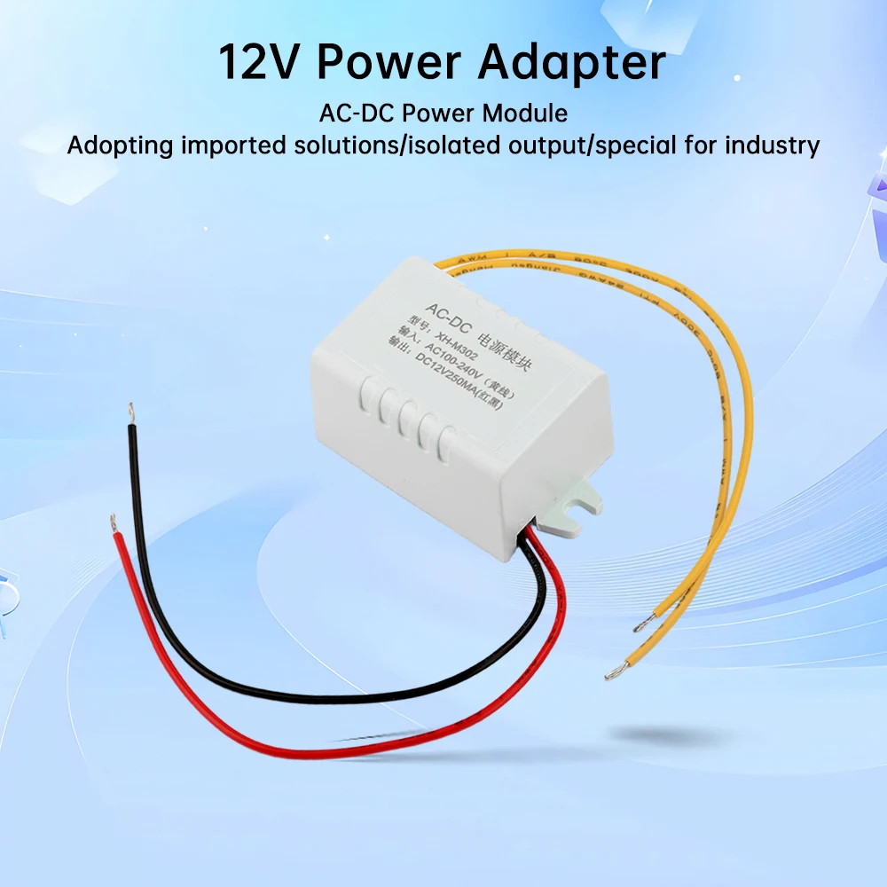 XH-M302 AC-DC Power Supply Module Adapter 12V 250MA Switch Switching Thermostat AC 110-220V Output DC 12V 3W Converter