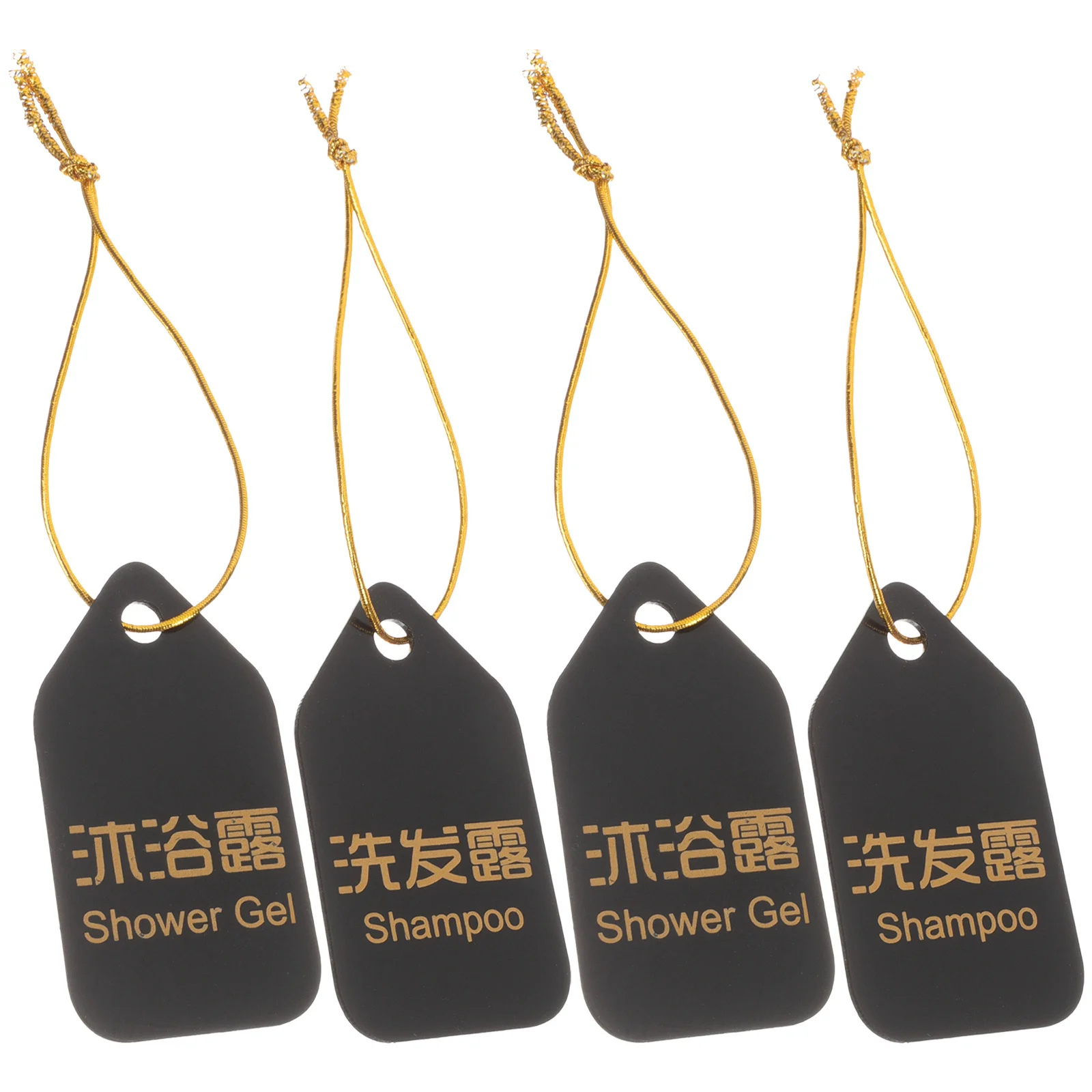 مجموعة واحدة من علامات ملصقات شامبو وجل الاستحمام من الأكريليك لموزع مستلزمات الحمام في الفندق لتحديد علامات إمداد الحمام