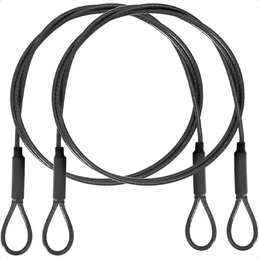 

3, м, 1 8 дюймов, защитный кабель из нержавеющей стали для путешествий на открытом воздухе, 3 фута, безопасный провод Lage Lock, гибкий стальной трос с двойной петлей, безопасный