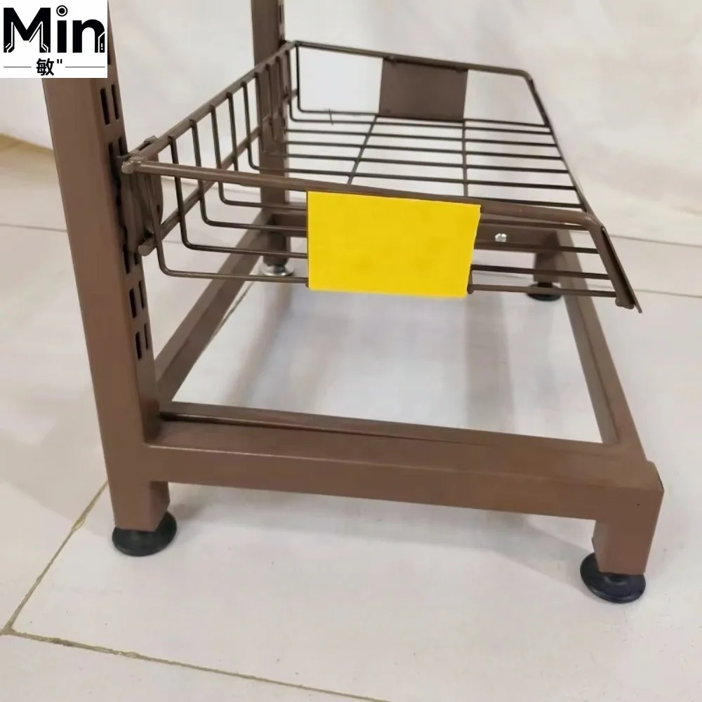 Metal Retail Display Stand for Shop Coffee Cups Soft Drink Bottles Coffee Beans Snacks Candy Bread Crisps Grocery Store