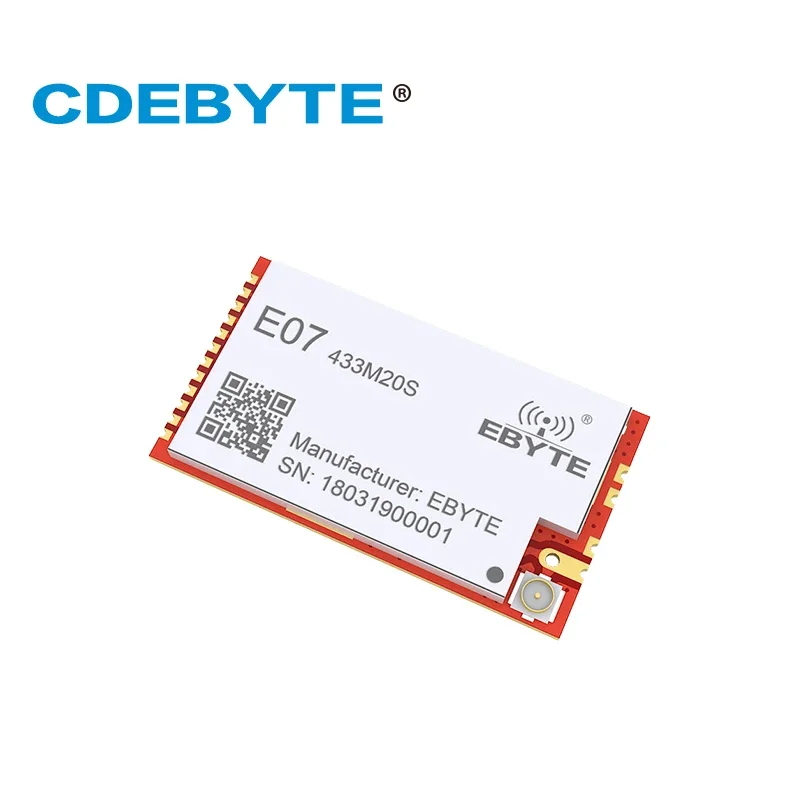 CC1101 433MHz 868MHz 915MHz 20dBm SPI SMD ricetrasmettitore wireless modulo serie PA E07 foro per timbri Antenna IPEX E07-433M20S CDEBYTE