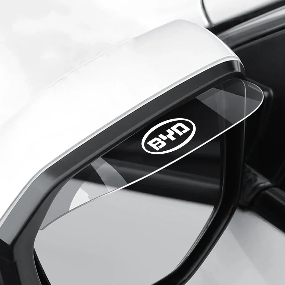 2-Piece Set Exterior Rear View Mirror Rain Shield Visor Guard Weather Strips Accessory for BYD Seal Song Plus Tang Qin Han