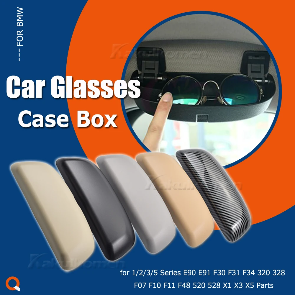 Car Sunglasses Holder Sun Glasses Box Eyeglasses Case for 2013-2022 for BMW E90 E91 F30 F31 F34 320 328 F07 F10 F11 F48 X1 X3 X5
