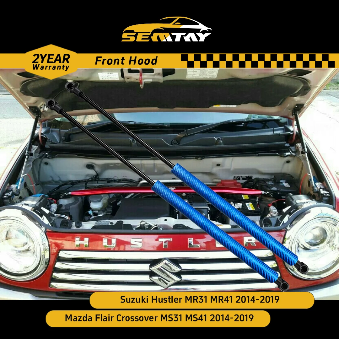 

SEMTAY Hood Struts for Suzuki Hustler MR31 MR41/Flair Crossover MS31 MS41 2014-2019 Bonnet Lift Support Spring Shocks Damper