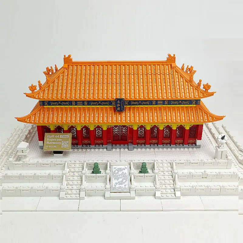 Beijing Hall of Harmonious Supermes Model Building Blocks - China's World Famous History Cultural Architecture Educational Toy