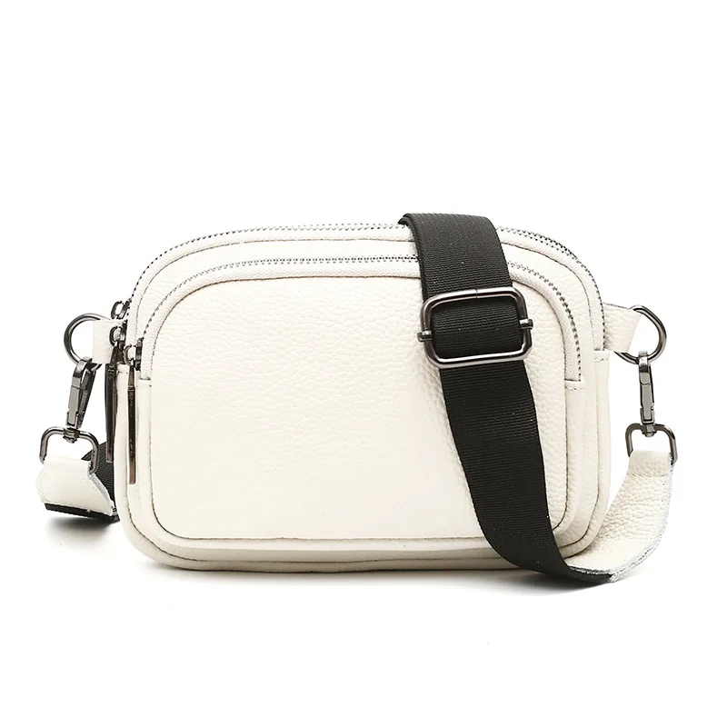 

Luxury Designer Genuine Leather Solid Color Rectangle Crossbody Handbag for Women Female Shoulder Messenger Bag 2025