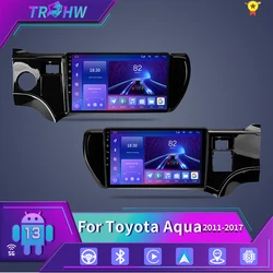 Android 16 Car Radio For Toyota Aqua Prius C 2011-2017 RHD 2K Screen GPS Navigation Wireless CarPlay 2 DIN