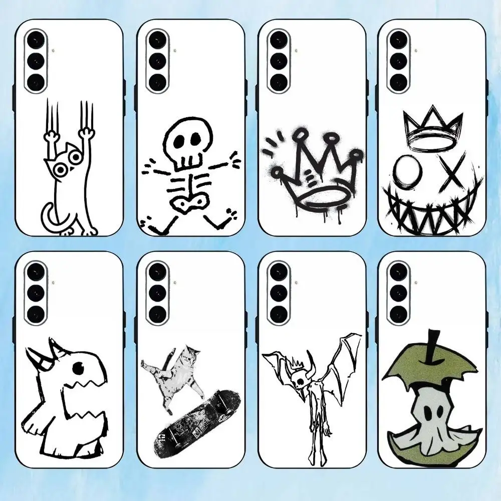 C-Cool cute G-Graffiti  Phone Case For Samsung Galaxy A73,A72,A71,A70,A53,A52,A51,Others Soft Black Cover