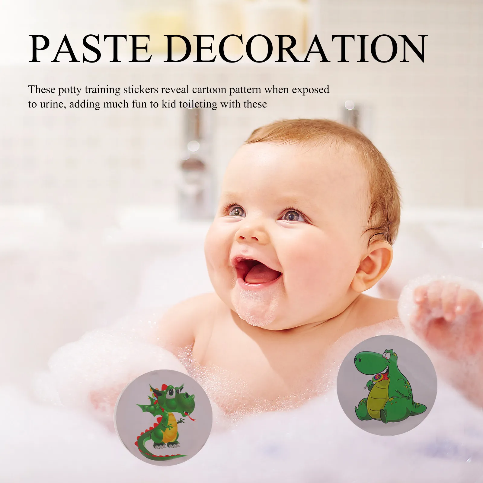 

20Pcs Heat Activated Color Changing Potty Training Stickers for Toilet Seat Training Chart Cartoon Animal