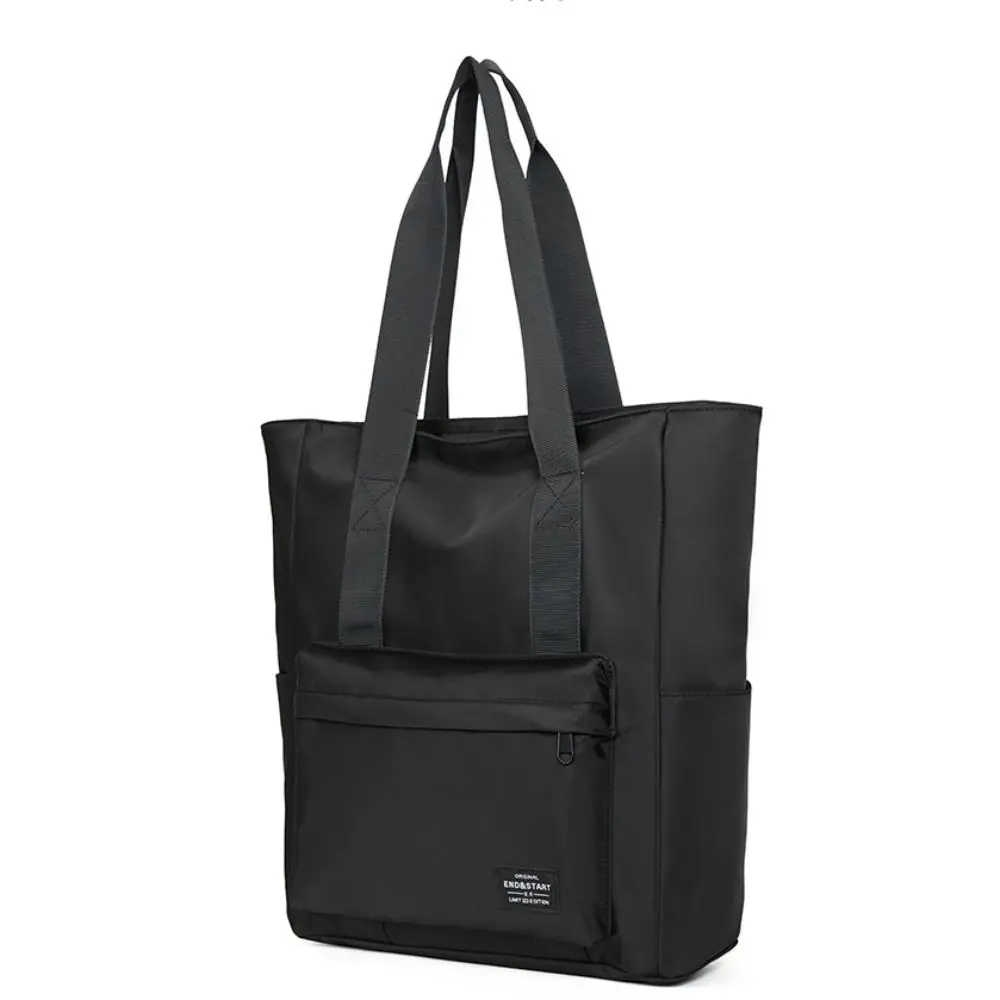 

Модная водонепроницаемая нейлоновая сумка-портфель большой вместимости из ткани Оксфорд, черная повседневная мужская сумка через плечо для мальчиков