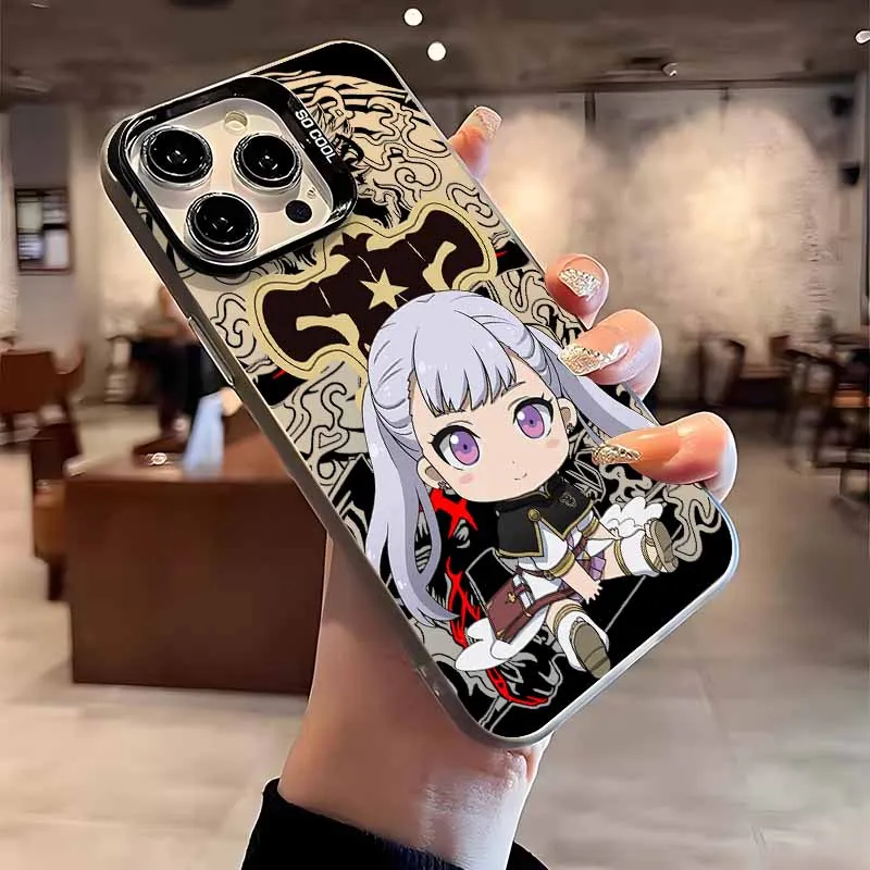 Novo dos desenhos animados bonito trevo preto capa para samsung galaxy s25 borda s24 s23 s22 s21 s20 fe ultra silicone colorido prata caso de telefone