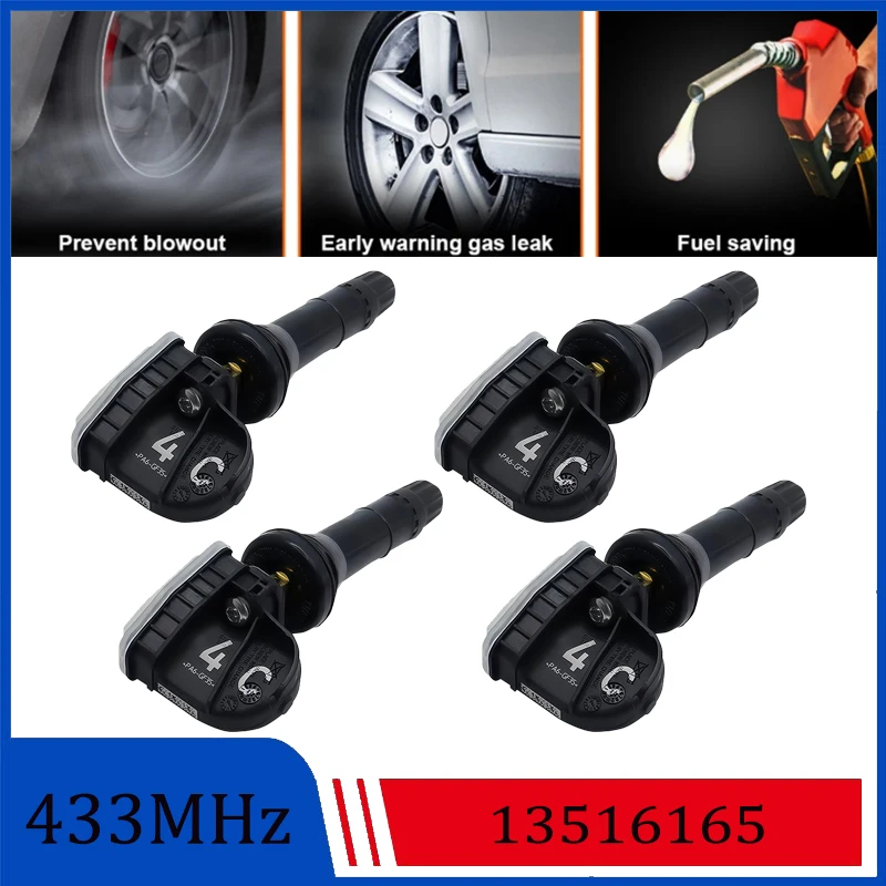 

13516165 Tire Pressure Sensor For 2016 2017 2018 2019 2020 Cadillac XT4 XT5 XT6 CT6 433MHz TPMS Buick GMC 13516166 can Less Wear