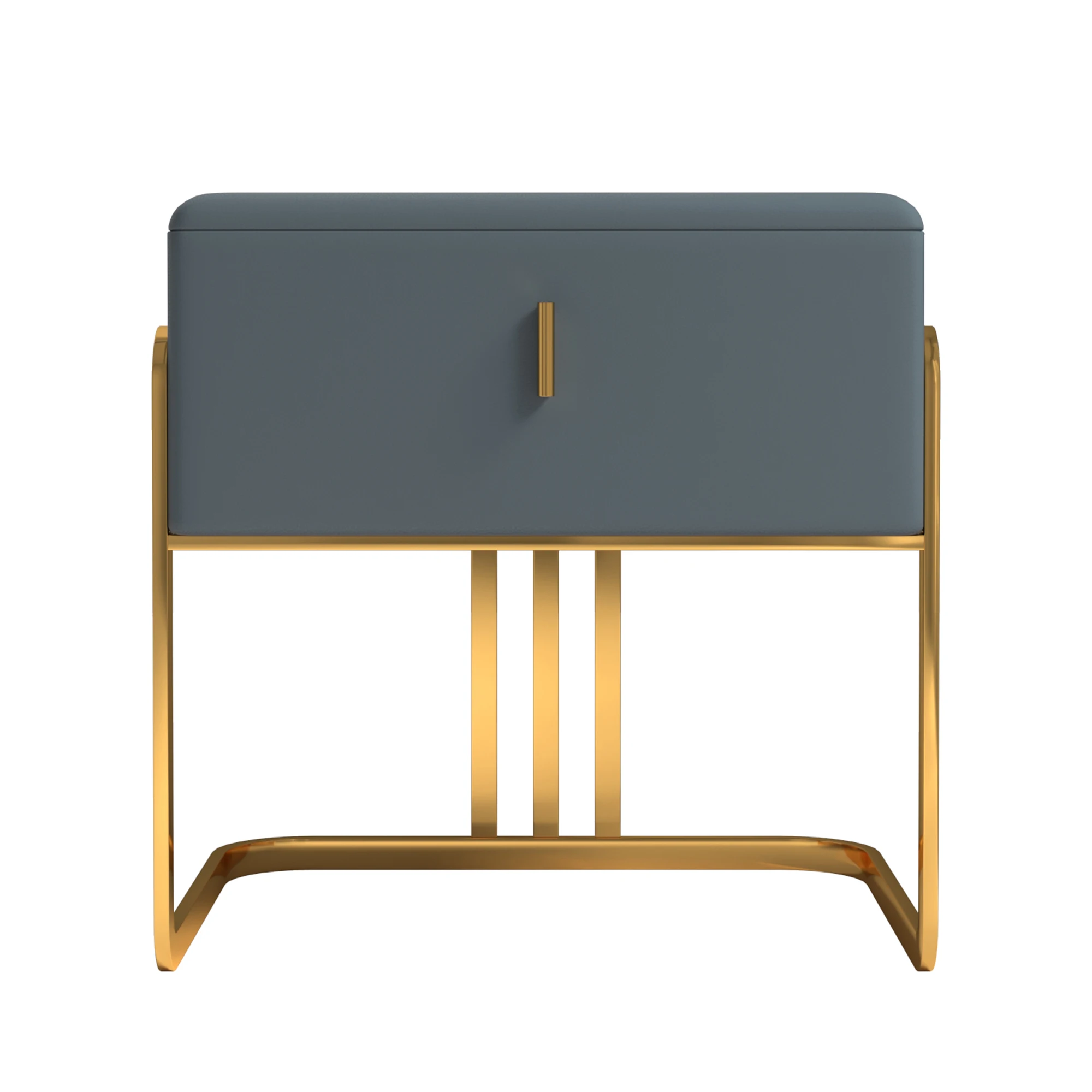 

Modern Luxury Gold Stainless Steel Frame Bedroom Furniture Chest Cabinet Bedside Table Side Table