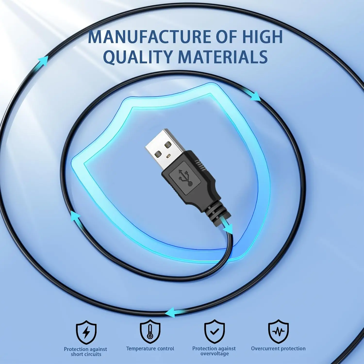 1 USB Charging Cable Compatible Lay Z Spa & Coleman Salu-Spa Pool Vacuum Cleaner – Fast and Durable Replacement Cable (Type B)