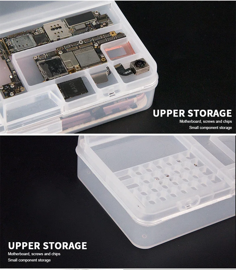 SUNSHINE SS-001A Multifunctional Storage Box for Mobile Phone Motherboard IC Parts Repair Tools Container Collector