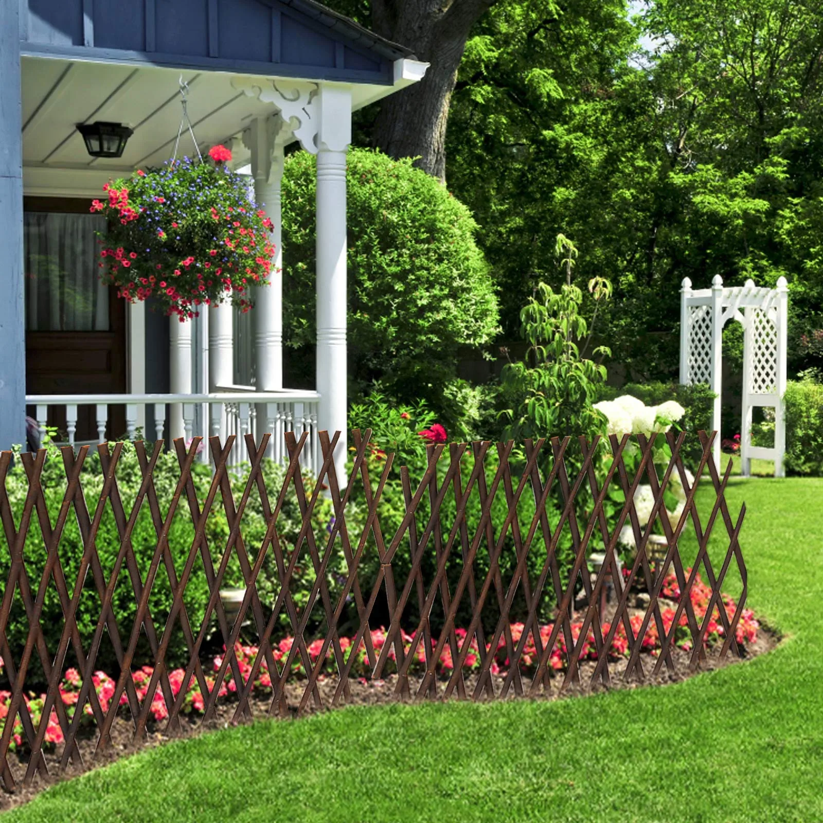 

Garden Expanding Wooden Trellis Expandable Trellises Aluminum Riveted Each Piece Expands to Climbing Plants Support