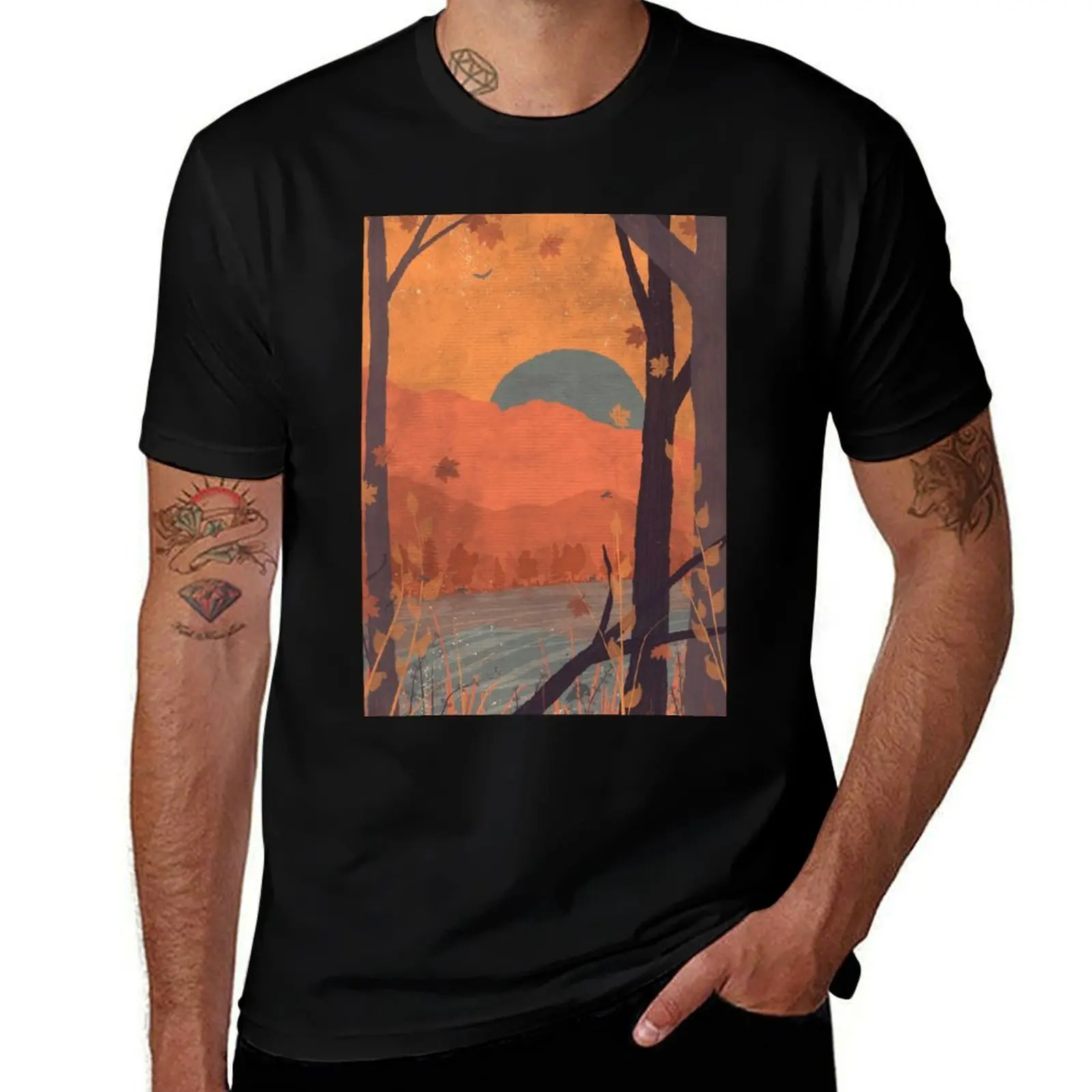 Autumn in the Gorge... - Full T-Shirt Stain Resistant Casual Tee T-Shirt