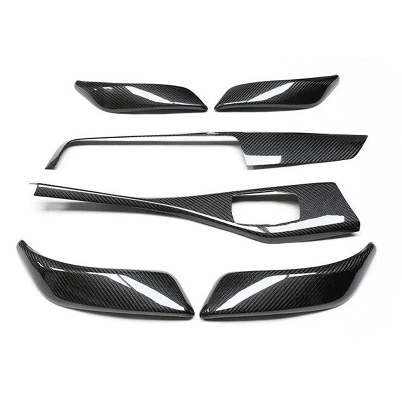 Add on Real Carbon Fiber Interior Trim Covers for BMW 1 Series F20 F21 4Door Sedan 2017 2018 2019 Left Hand Drive Only 6PCS