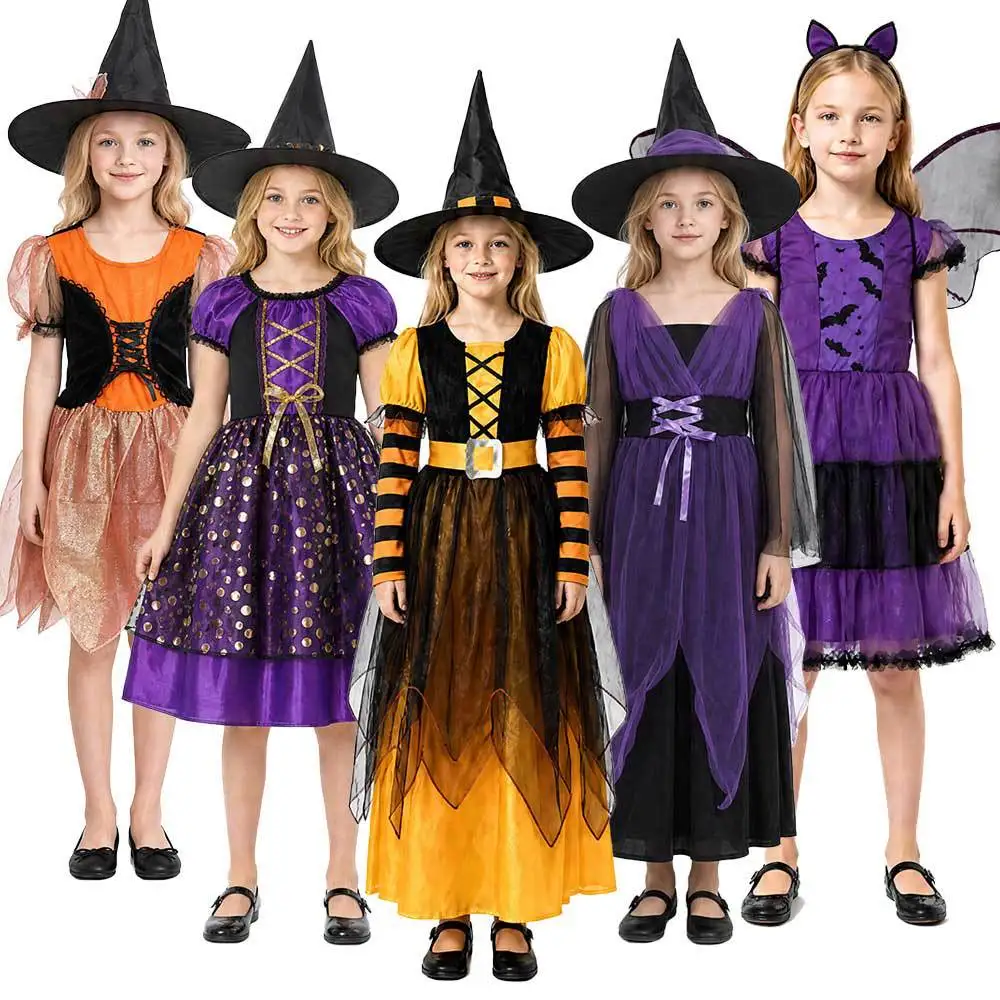 

Cross border Halloween COS Dress Up Bat Pumpkin Witch Party Halloween Gathering Performance Dress Up