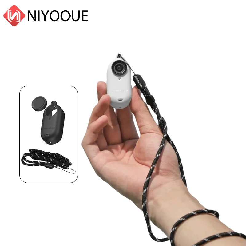 Camera Silicone Protective Cover Lens Protector Case Neck Strap Accessories for Insta360 GO 3