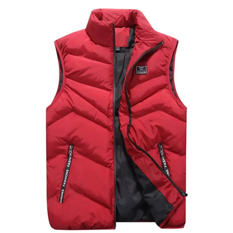 8XL 7XL Plus size vest men Brand Men Jacket Sleeveless Vests Winter Jackets man Casual Coats Men's Vest Cotton Thicken Waistcoat