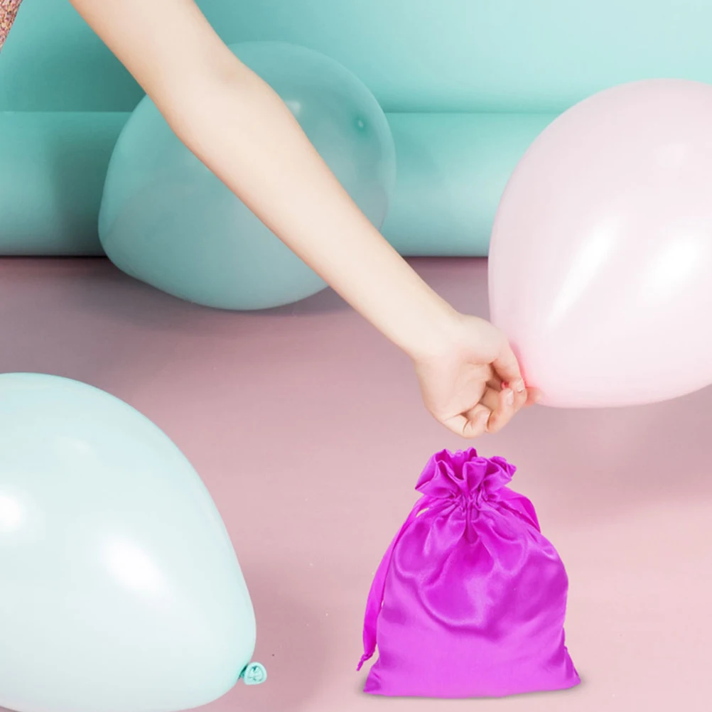 

10 Pcs Drawstring Bag Toiletry Makeup Organizer Travel Cosmetics Pouch Satin Baby Cute