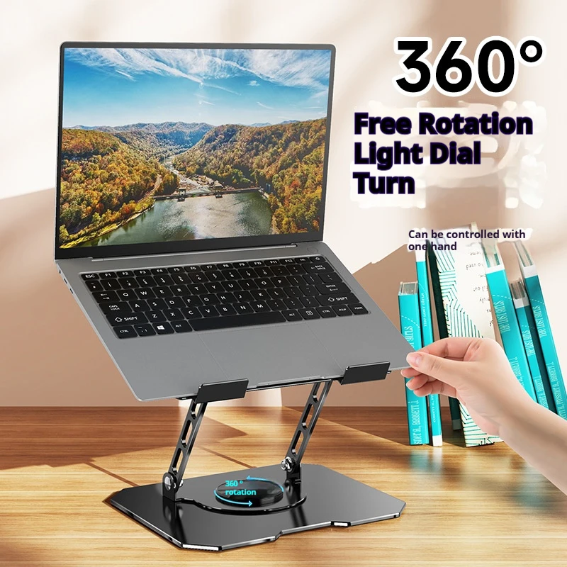 Adjustable Laptop Stand Folding Rotating Desktop Riser Enhanced Cooling Base Tablets Stand Laptop Holder Notebooks Standing Desk