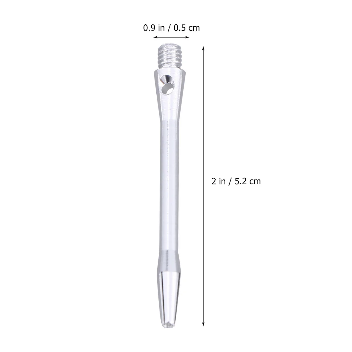 12 peças 4.5mm eixos de metal hastes de liga de alumínio 48mm comprimento médio para voos de dardo lançamento de equilíbrio frontal