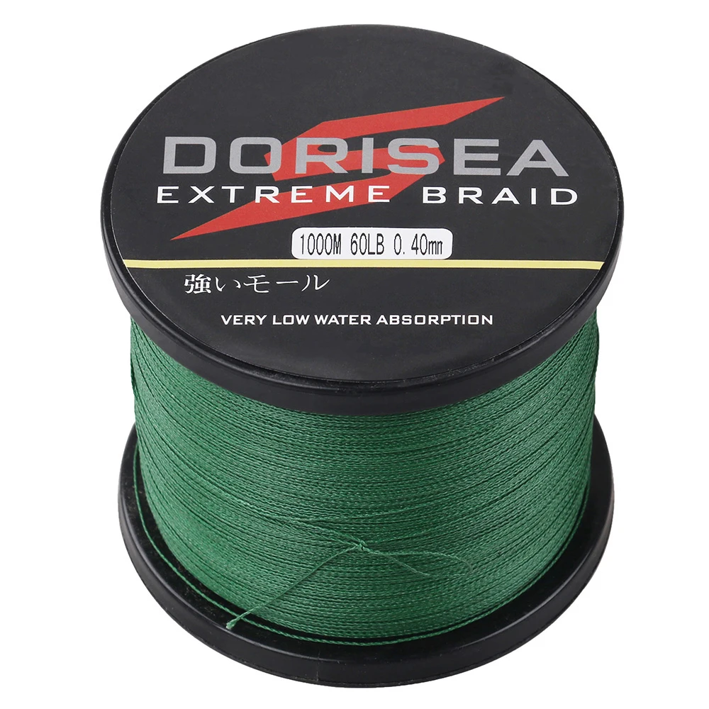 DORISEA EXTREME BRAID 4 Strands 1000m 6LBS -100LBS Multifilament PE Braided Fishing Line Wire