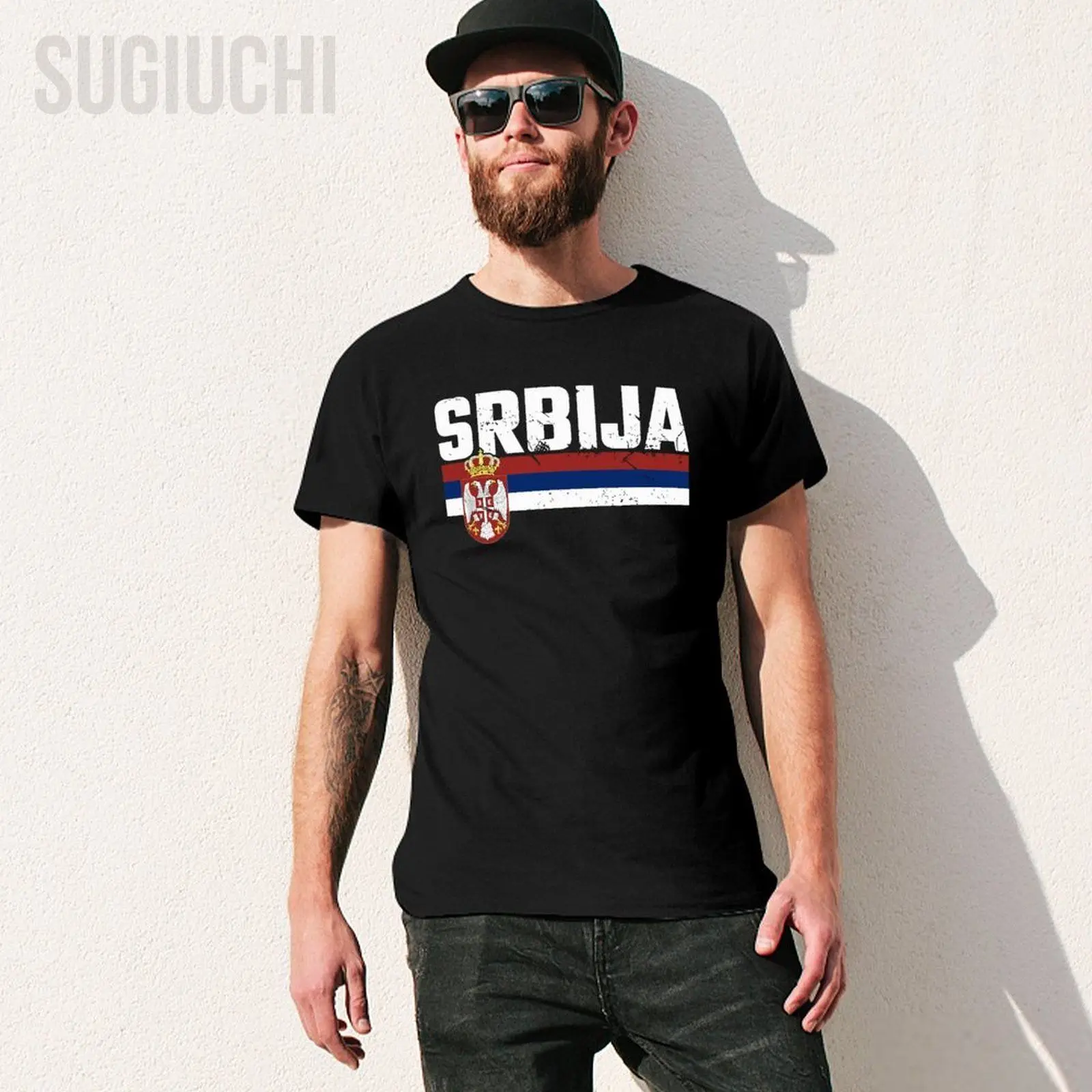 Unisex Men Serbia Flag Srbija Yugoslavia Serbian Pride Tshirt Tees O-neck T Shirts Women Boys 100% Cotton T-Shirt