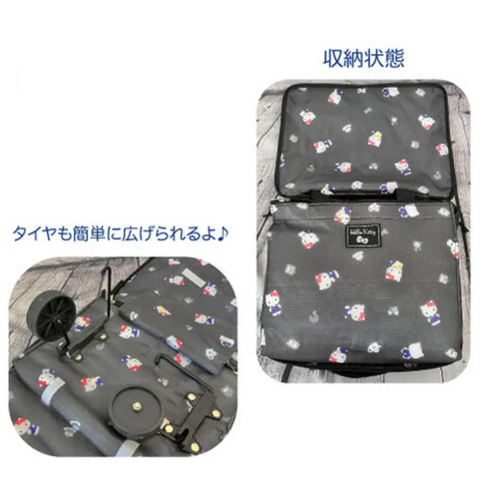 Sanrios My Melody Foldable Portable Vegetable Shopping Bag Wheels Anime Kawaii Hellokittys Large Capacity Portable Travel Bag